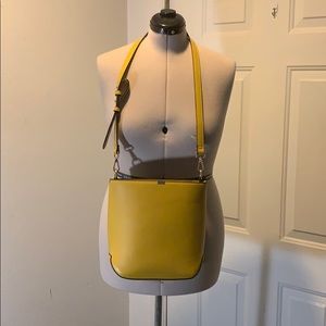 Topshop yellow bucket bag w/adjustable strap!